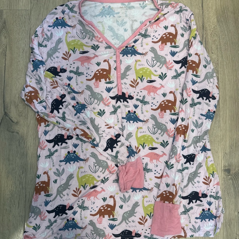 Little Sleepies Dinosaur Print Womens Pajama Top Only